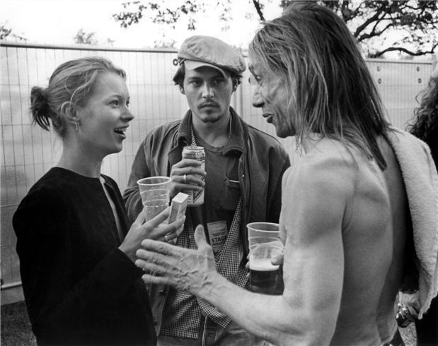 Johnny Depp and Kate Moss and Iggy