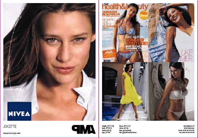 Jocette Coote Model Composite Card