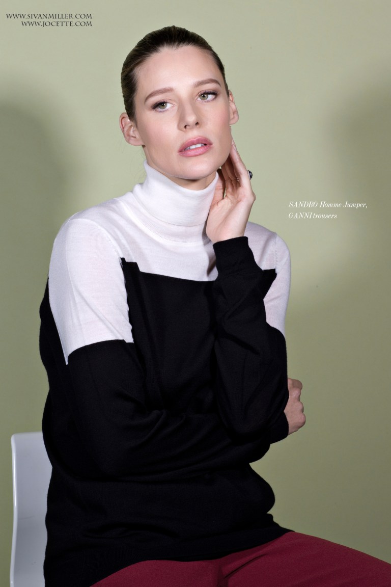 Jocette Wears, SANDRO Homme Jumper,  Ganni trousers